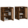 Wiszące szafki, 2 szt., przydymiony dąb materiał drewnopochodny