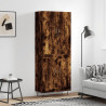 Witrynka przydymiony dąb 69,5x34x180 cm materiał drewnopochodny
