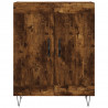 Witrynka przydymiony dąb 69,5x34x180 cm materiał drewnopochodny