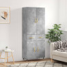 Witrynka, szarość betonu 69,5x34x180 cm materiał drewnopochodny