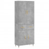 Witrynka, szarość betonu 69,5x34x180 cm materiał drewnopochodny