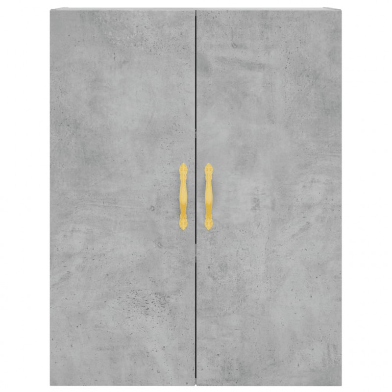 Witrynka, szarość betonu 69,5x34x180 cm materiał drewnopochodny