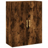 Witrynka przydymiony dąb 69,5x34x180 cm materiał drewnopochodny