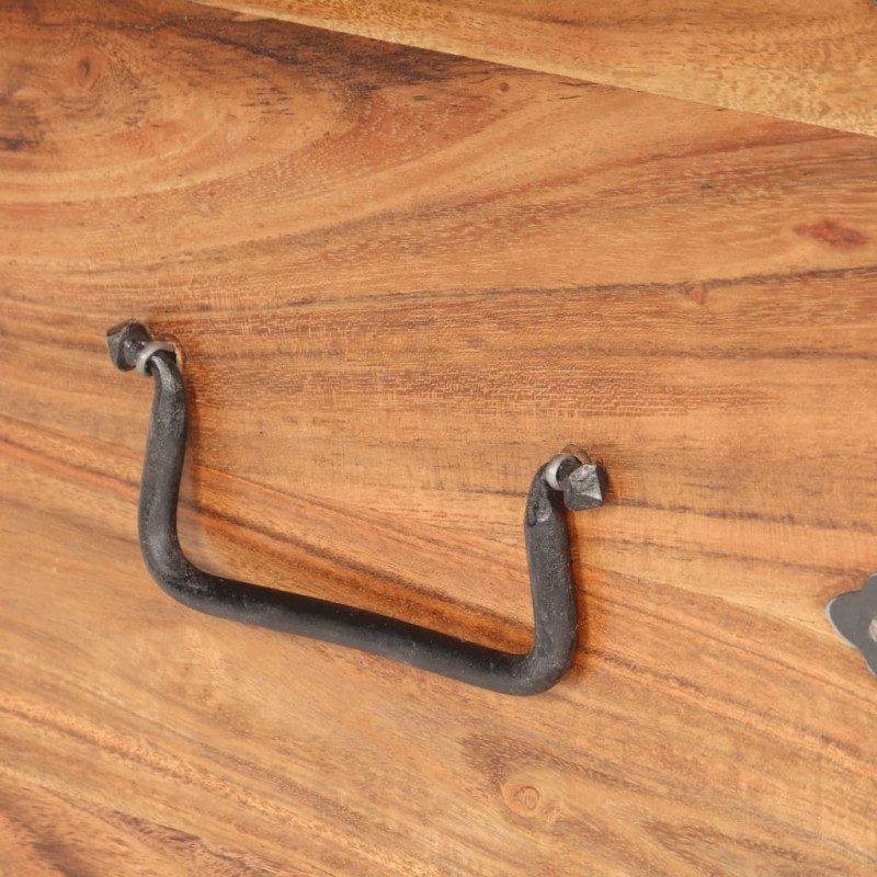 Skrzynia, 40x40x40 cm, lite drewno akacjowe