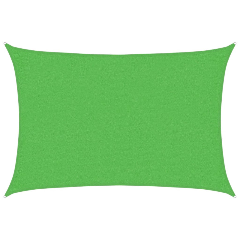 Żagiel przeciwsłoneczny, 160 g/m², jasnozielony, 2x3 m, HDPE