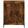 Witrynka przydymiony dąb 69,5x34x180 cm materiał drewnopochodny