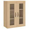 Witrynka, dąb sonoma, 69,5x34x180 cm, materiał drewnopochodny