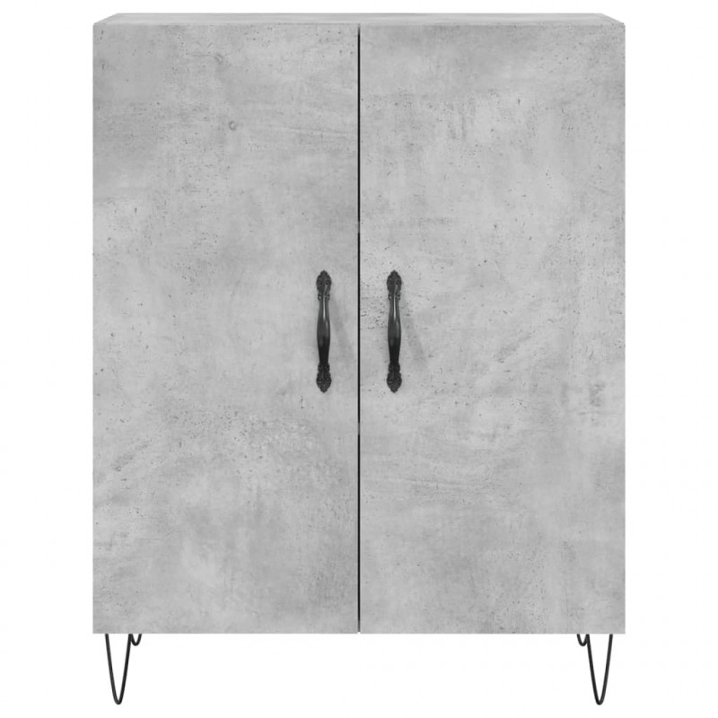 Witrynka, szarość betonu 69,5x34x180 cm materiał drewnopochodny