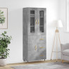 Witrynka, szarość betonu 69,5x34x180 cm materiał drewnopochodny