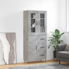 Witrynka, szarość betonu 69,5x34x180 cm materiał drewnopochodny