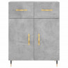 Witrynka, szarość betonu 69,5x34x180 cm materiał drewnopochodny