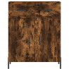 Witrynka przydymiony dąb 69,5x34x180 cm materiał drewnopochodny