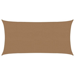 Żagiel przeciwsłoneczny, 160 g/m², kolor taupe, 2,5x5 m, HDPE