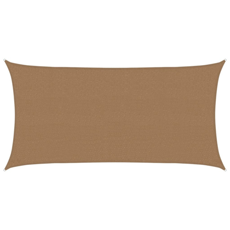 Żagiel przeciwsłoneczny, 160 g/m², kolor taupe, 2,5x5 m, HDPE