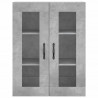 Witrynka, szarość betonu 69,5x34x180 cm materiał drewnopochodny