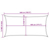 Żagiel przeciwsłoneczny, 160 g/m², kolor taupe, 2,5x5 m, HDPE
