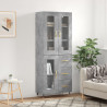 Witrynka, szarość betonu 69,5x34x180 cm materiał drewnopochodny
