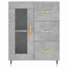 Witrynka, szarość betonu 69,5x34x180 cm materiał drewnopochodny