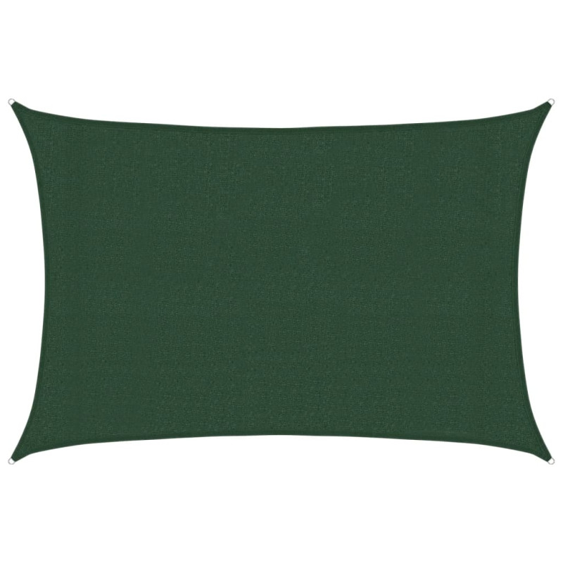 Żagiel przeciwsłoneczny, 160 g/m², ciemnozielony, 3x4 m, HDPE