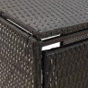 Osłona na 4 kosze na śmieci, czarna, 274x80x117 cm, polirattan