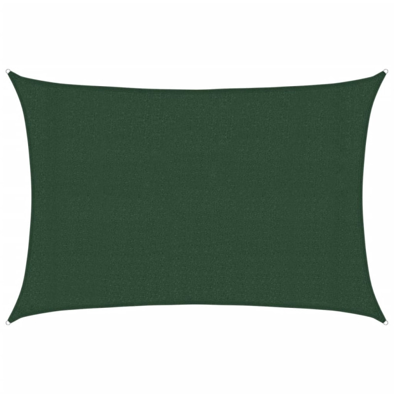 Żagiel przeciwsłoneczny, 160 g/m², ciemnozielony, 3x4 m, HDPE
