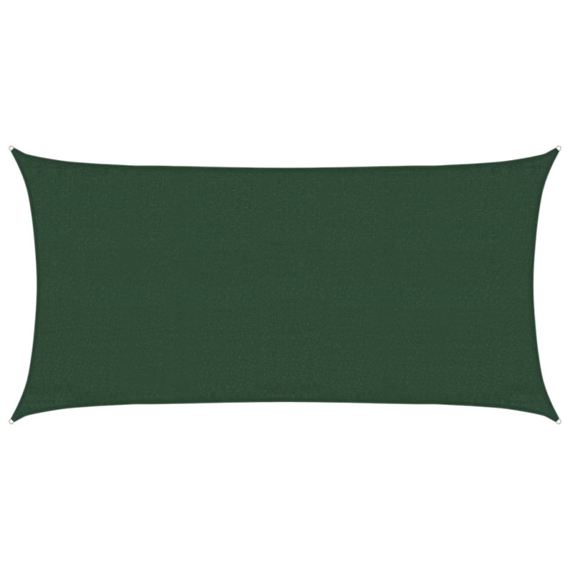 Żagiel przeciwsłoneczny, 160 g/m², ciemnozielony, 3x6 m, HDPE