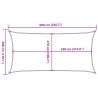 Żagiel przeciwsłoneczny, 160 g/m², ciemnozielony, 3x6 m, HDPE