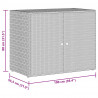 Szafka ogrodowa, czarna, 100x55,5x80 cm, rattan PE