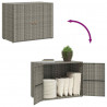 Szafka ogrodowa, szara, 100x55,5x80 cm, rattan PE