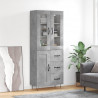 Witrynka, szarość betonu 69,5x34x180 cm materiał drewnopochodny