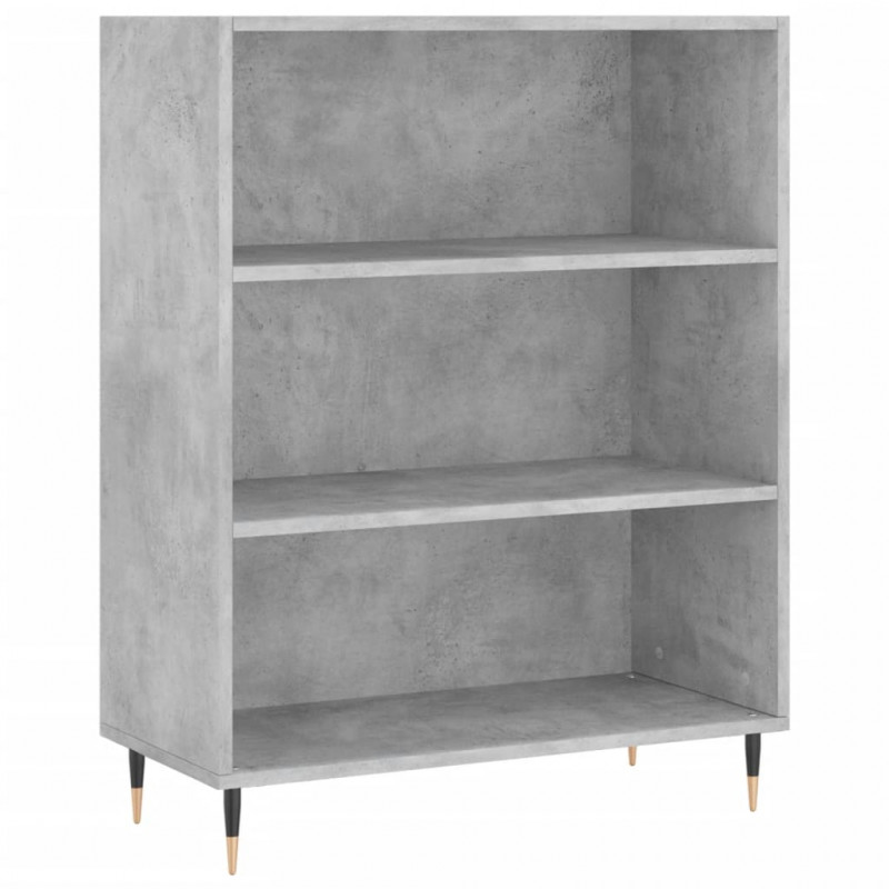 Witrynka, szarość betonu 69,5x34x180 cm materiał drewnopochodny