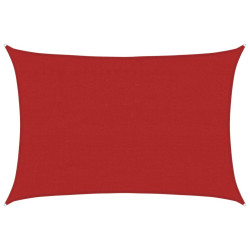 Żagiel przeciwsłoneczny, 160 g/m², czerwony, 4x5 m, HDPE