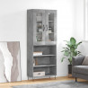 Witrynka, szarość betonu 69,5x34x180 cm materiał drewnopochodny