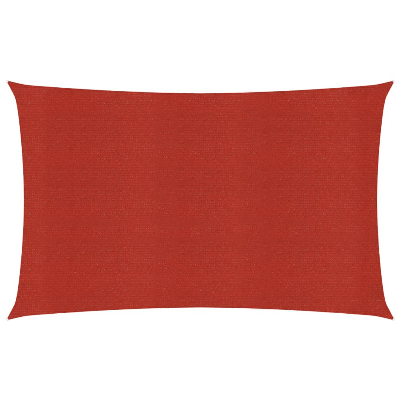 Żagiel przeciwsłoneczny, 160 g/m², czerwony, 6x8 m, HDPE