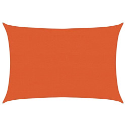 Żagiel przeciwsłoneczny, 160 g/m², pomarańczowy, 3,5x5 m, HDPE