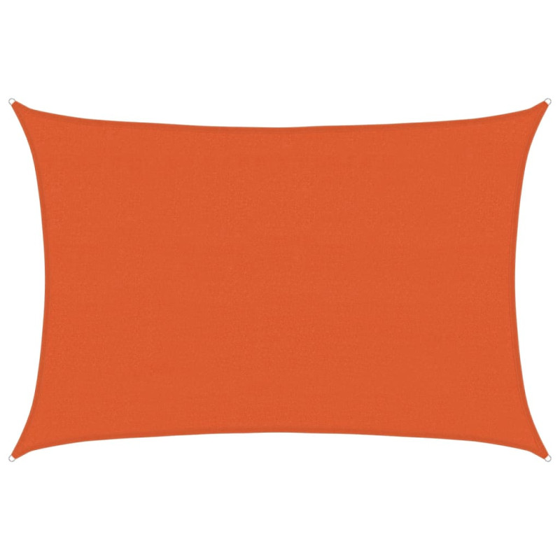 Żagiel przeciwsłoneczny, 160 g/m², pomarańczowy, 3,5x5 m, HDPE