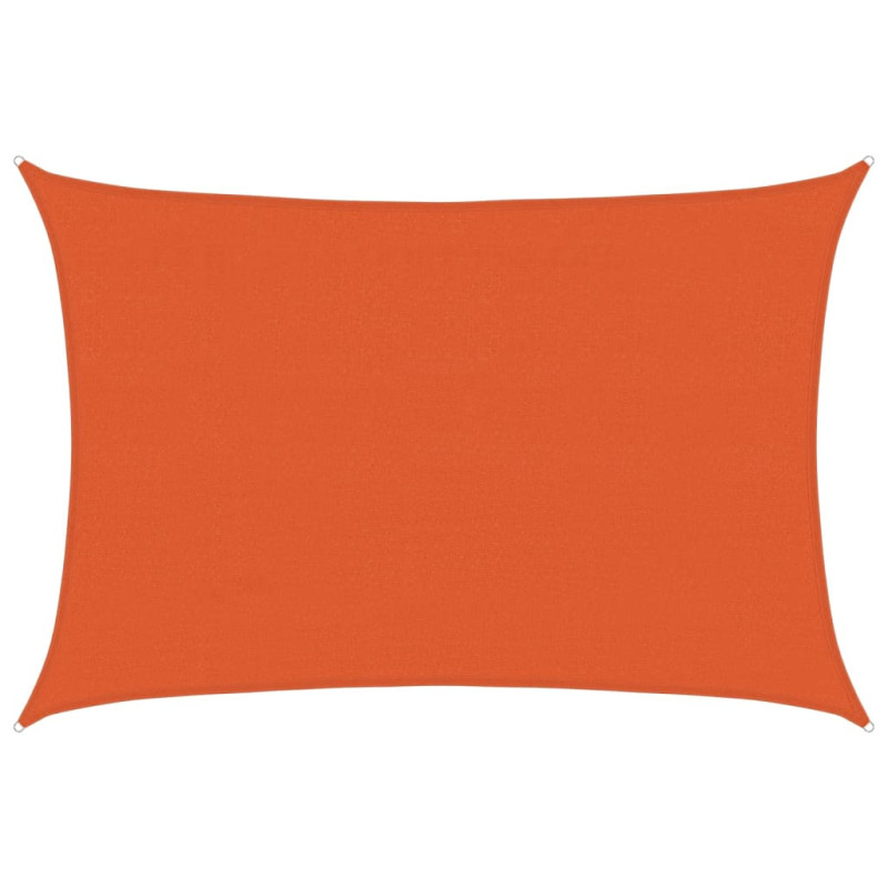 Żagiel przeciwsłoneczny, 160 g/m², pomarańczowy, 3,5x5 m, HDPE