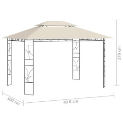 Altana, 4x3x2,7 m, kremowa, 160 g/m²