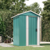 Szopa ogrodowa, zielona, 126x97,5x177 cm, stal galwanizowana