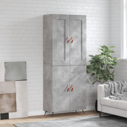 Witrynka, szarość betonu 69,5x34x180 cm materiał drewnopochodny