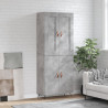 Witrynka, szarość betonu 69,5x34x180 cm materiał drewnopochodny