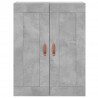 Witrynka, szarość betonu 69,5x34x180 cm materiał drewnopochodny