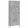 Witrynka, szarość betonu 69,5x34x180 cm materiał drewnopochodny