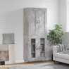 Witrynka, szarość betonu 69,5x34x180 cm materiał drewnopochodny