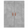 Witrynka, szarość betonu 69,5x34x180 cm materiał drewnopochodny