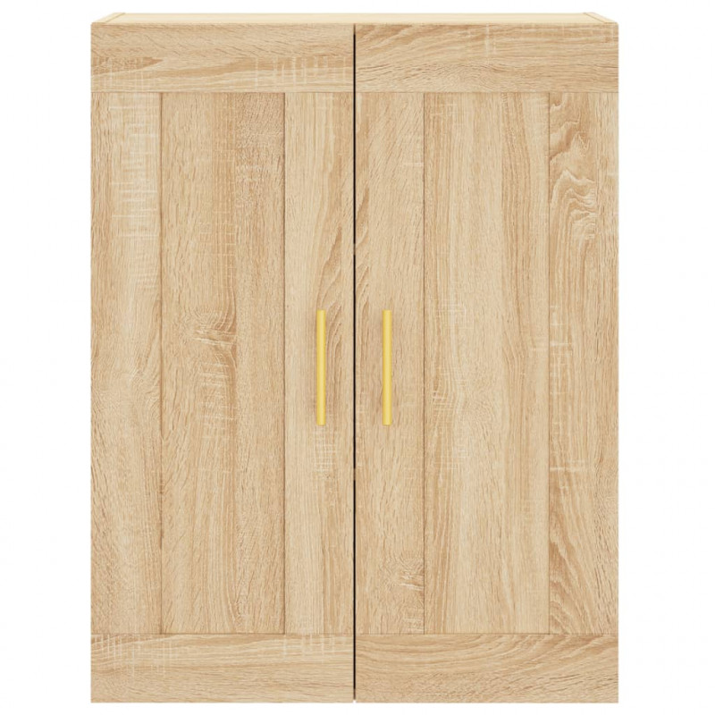 Witrynka, dąb sonoma, 69,5x34x180 cm, materiał drewnopochodny