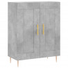 Witrynka, szarość betonu 69,5x34x180 cm materiał drewnopochodny