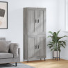 Witrynka szary dąb sonoma 69,5x34x180cm materiał drewnopochodny