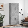 Witrynka, szarość betonu 69,5x34x180 cm materiał drewnopochodny