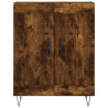 Witrynka przydymiony dąb 69,5x34x180 cm materiał drewnopochodny